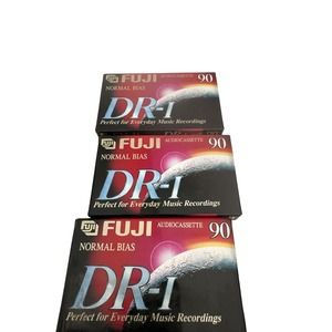 Fuji Audio Cassette DR-I Normal Bias 90 Minutes DR-1 Type 1 Lot Of 3
